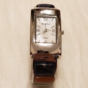 Peck & Peck Cuff Watch with Gemstone Band